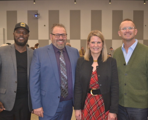 Richardson, Reiter, Schuler, and Devaney at Illinois Labor History Awards, November 21, 2025