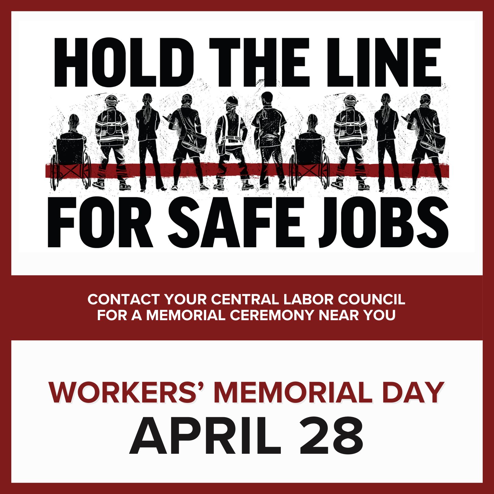 Save the Date Worker Memorial Day 2026